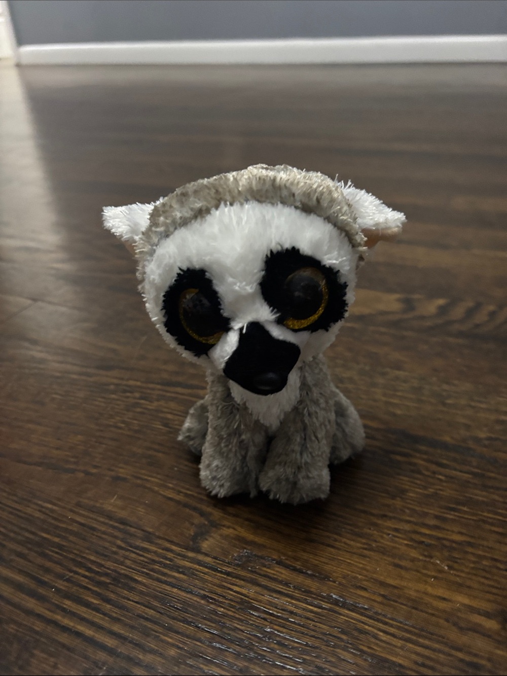 Ty Plush Lemur Toy - Gray, White, Black